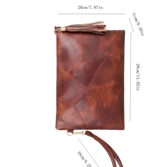 Medium Square Bag Embossed Detail Wristlet - Picture 7 of 7